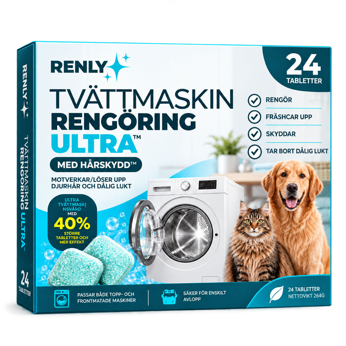 Renly Ultra, förpackning med 24 tabletter